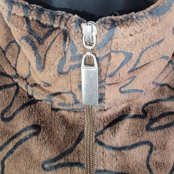 Wooly Bully Wear Colorado brown fleece pullover jacket size Medium - Picture 6 of 6